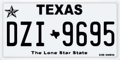 TX license plate DZI9695