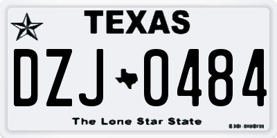 TX license plate DZJ0484