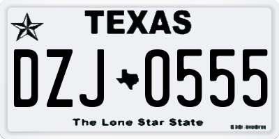 TX license plate DZJ0555