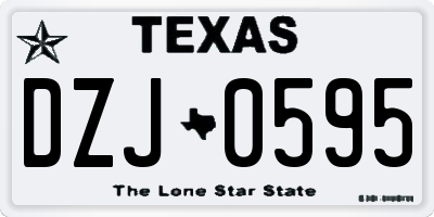 TX license plate DZJ0595