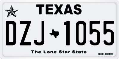 TX license plate DZJ1055