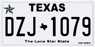 TX license plate DZJ1079