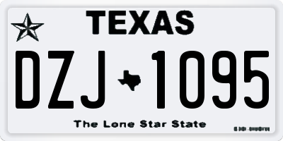 TX license plate DZJ1095