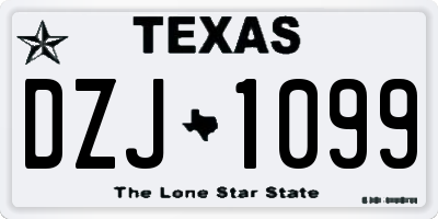 TX license plate DZJ1099