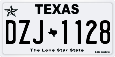 TX license plate DZJ1128
