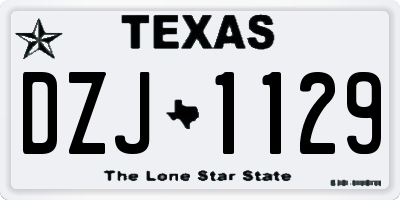 TX license plate DZJ1129