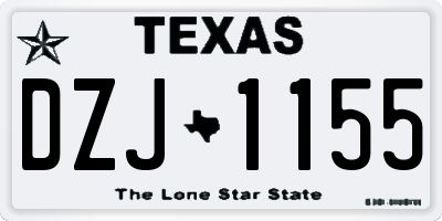 TX license plate DZJ1155