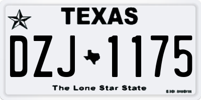 TX license plate DZJ1175