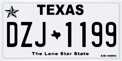TX license plate DZJ1199