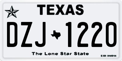TX license plate DZJ1220
