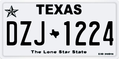 TX license plate DZJ1224