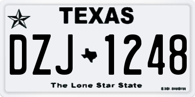 TX license plate DZJ1248