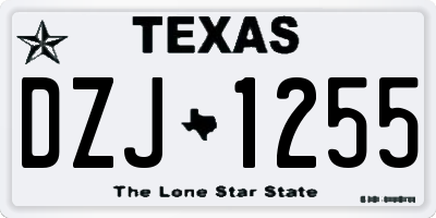 TX license plate DZJ1255