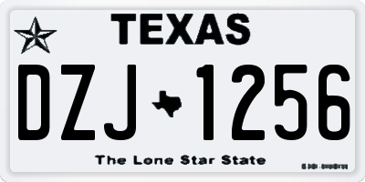 TX license plate DZJ1256