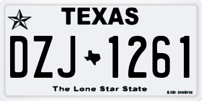 TX license plate DZJ1261