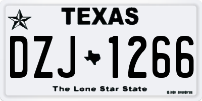 TX license plate DZJ1266