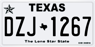 TX license plate DZJ1267