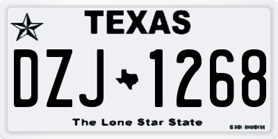 TX license plate DZJ1268