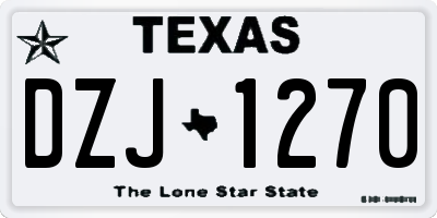 TX license plate DZJ1270