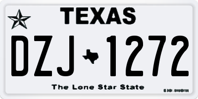 TX license plate DZJ1272