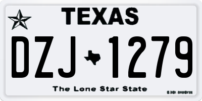 TX license plate DZJ1279