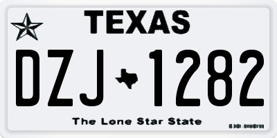 TX license plate DZJ1282