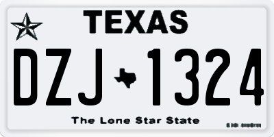 TX license plate DZJ1324