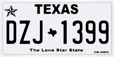 TX license plate DZJ1399