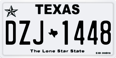 TX license plate DZJ1448