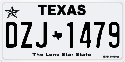 TX license plate DZJ1479