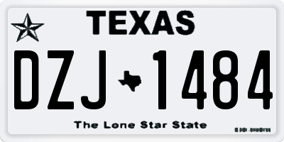 TX license plate DZJ1484
