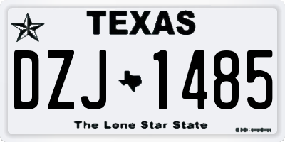 TX license plate DZJ1485