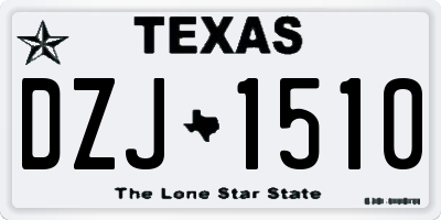 TX license plate DZJ1510