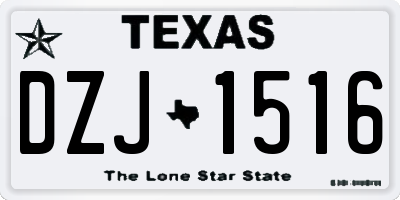 TX license plate DZJ1516