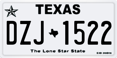 TX license plate DZJ1522