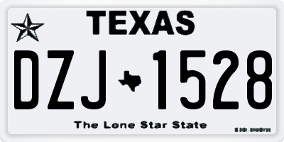 TX license plate DZJ1528