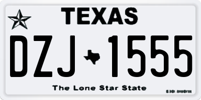 TX license plate DZJ1555