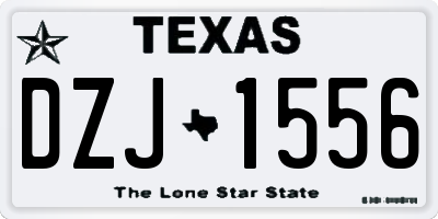 TX license plate DZJ1556