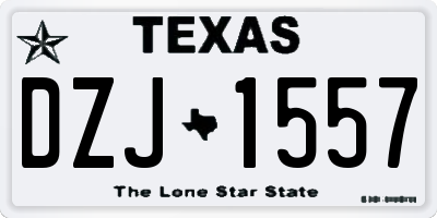TX license plate DZJ1557