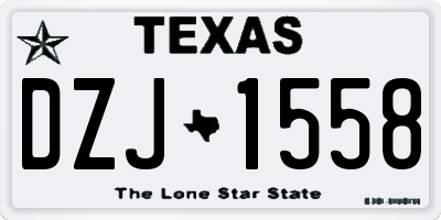 TX license plate DZJ1558