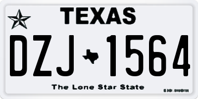 TX license plate DZJ1564