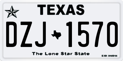 TX license plate DZJ1570
