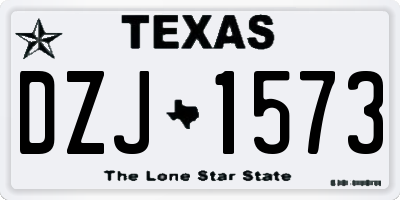 TX license plate DZJ1573