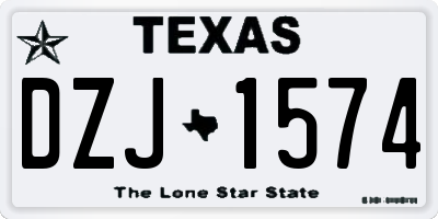TX license plate DZJ1574