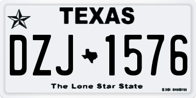 TX license plate DZJ1576