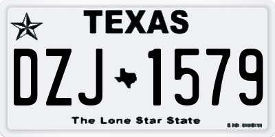 TX license plate DZJ1579