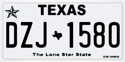 TX license plate DZJ1580