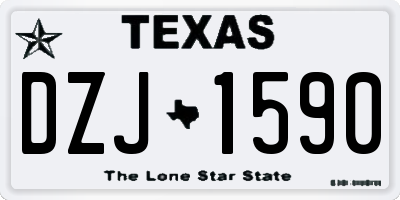TX license plate DZJ1590