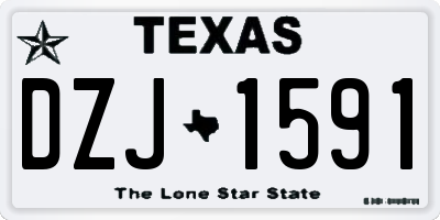 TX license plate DZJ1591