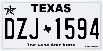TX license plate DZJ1594